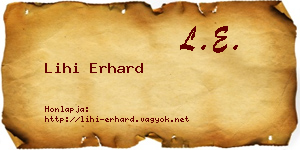 Lihi Erhard névjegykártya